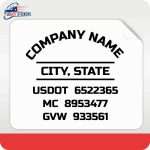 USDOT stickers, custom USDOT stickers, USDOT decals, custom USDOT decals, DOT compliance decals, USDOT vinyl sticker, custom USDOT vinyl sticker, USDOT letters stickers, custom USDOT letters sticker, plain USDOT sticker, custom plain USDOT stickers, truck decals, decal for truck, truck dot decal, truck decal for truck, truck door decals, truck logo decals, truck lettering, USDOT number labels