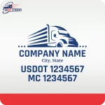 Pair of 2 Die Cut Stickers - USDOT Vinyl Decals - DOT Decals